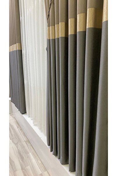 Fon Dünyası Πάνελ φόντου κουρτίνας Milk Coffee Light Anthracite (μονό φύλλο)