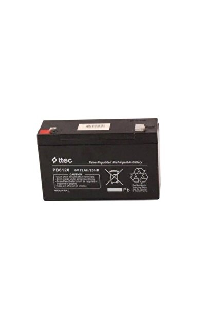 Ttec 6V 12AH Oyuncak Akülü Araba Ile Uyumlu 6V 12AH 6 Volt Akü 6 Volt 12 Amper Akü