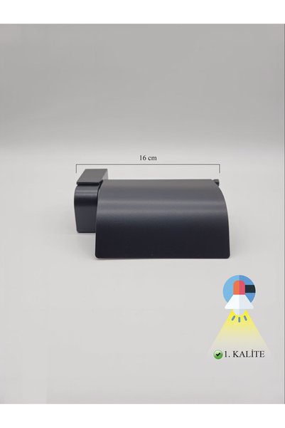 Generic Brand Držač toalet papira od nehrđajućeg čelika sa poklopcem, mat crni