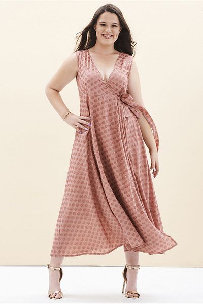 EVEN plus size فستان سهرة مقاس كبير برباط على شكل فم الجرو