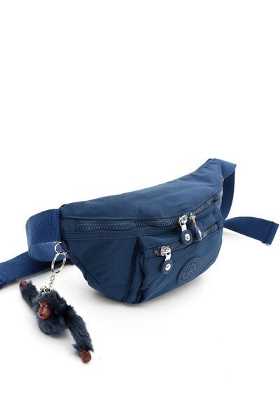 Sanmorris Geantă de umăr și talie unisex de culoare albastru bleumarin