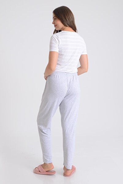 PİNKMARK PINKMARK WOMEN'S ELASTIC WAIST COMFORTABLE FIT COTTON LARGE SIZE PAJAMA BOOTS PMPT25695