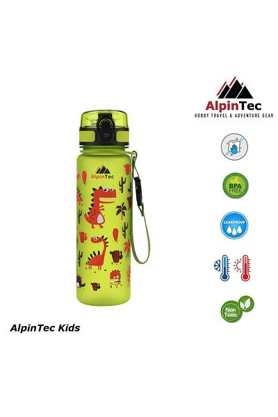 AlpinTec Green Tritan 500 ml Dinosaur Children's Water Bottle