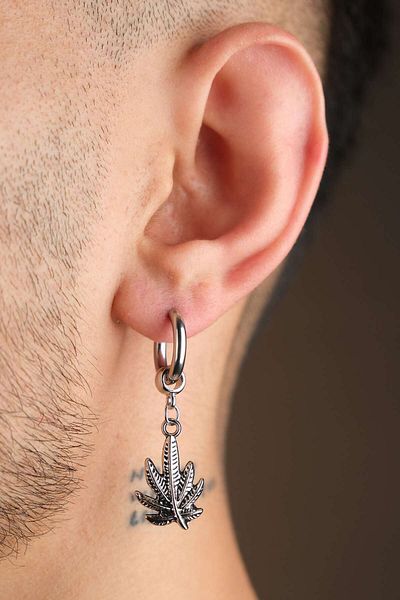Jack Ferrero Men's Steel Colored Non-Throw Earrings