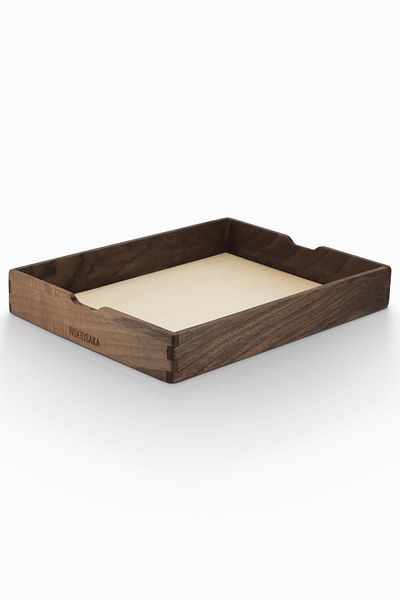 Woodsaka Регулируем органайзер за плот и кутия за аксесоари Yoi в цвят орех