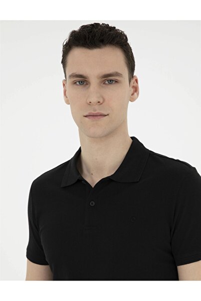 Pierre Cardin G021GL011.000. 1954212   Μαύρο Slim Fit Basic T-Shirt