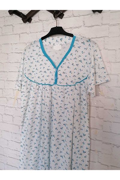 anne moda ankara Cămașă de noapte subțire din bumbac cu mânecă scurtă