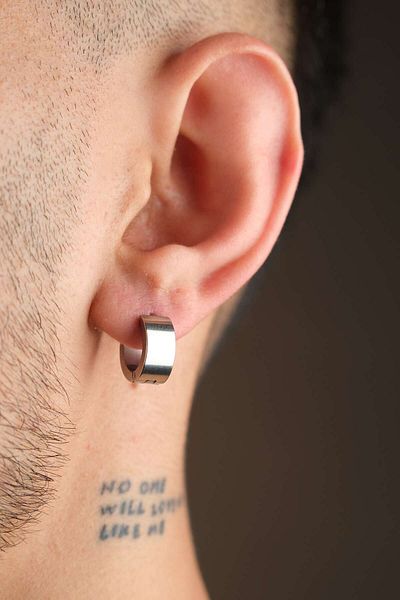 Jack Ferrero Men's Steel Colored Non-Throw Earrings