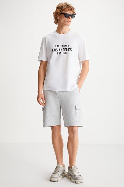 GRIMELANGE LIONEL Men's Cargo Pocket Elastic Waist Comfort Fit Carmelange Shorts