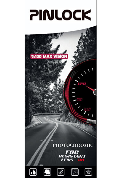 pinlock Motosiklet Kaskı Siyah Vizör Camı Güneş Işınlarını Önleyici Görüş Artırıcı Buhar Önleyici Pinlock
