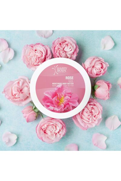 Happy Body Ultra Etkili Shea Yağ Özlü, Gül Kokulu Ve Aromalı Vücut Nemlendiri...