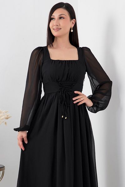 PULLIMM Rochie din șifon cu șireturi - GRS3264