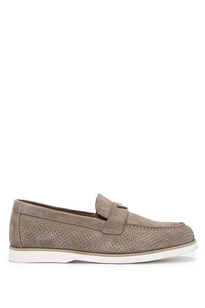 Tamer Tanca Genuine Leather Beige Men's Loafer