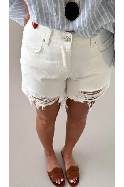 Aida Fashion Yırtık detay jean şort