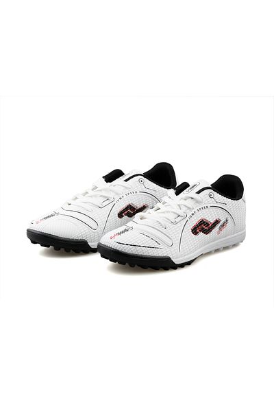 Jump 28006 E White Red Navy - Men's White Astroturf Shoes