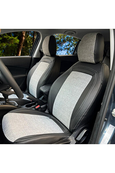 K-Design Fiat Egea Araca Özel Oto Koltuk Kılıfı - Keten ve 1.Kalite Deri