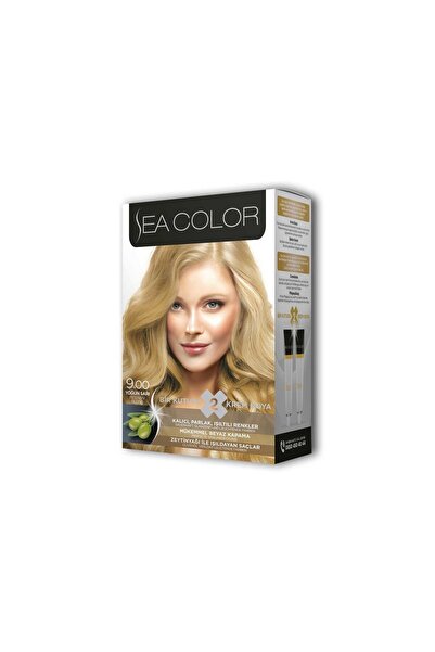 Sea Color 2 Tüp Krem Saç Boyası Seti Yoğun Sarı No: 9.00