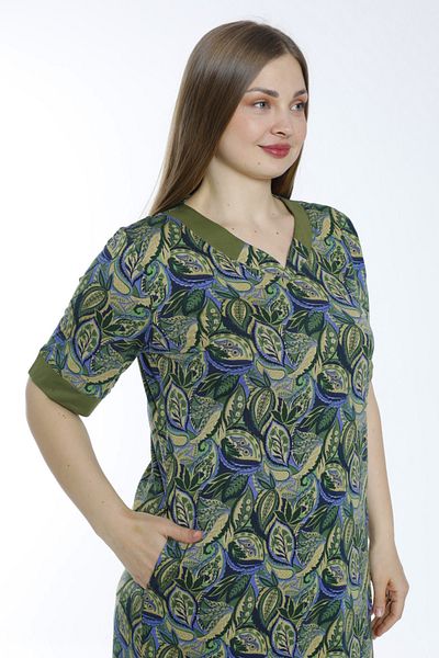 İntensive στάμπα plus size κοντομάνικο φόρεμα με τσέπες