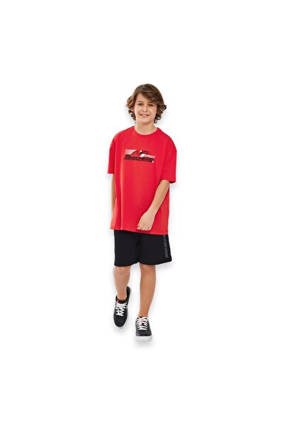 SKECHERS Sk241020 Graphic Tee Sleeve Red Kids T-Shirt