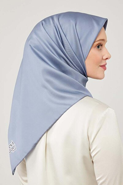 Levidor Короткий синій однотонний трендовий шарф з поліестеру