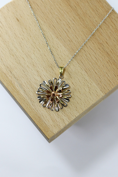 Arpaş Kır Çiçeği Tasarım Kolye 925 Ayar Gümüş