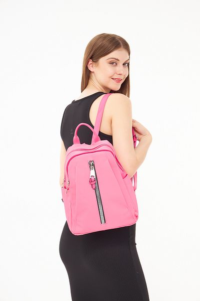 morpelikan Pink Women's Backpack - Zipper Detailed and Multi-Compartment