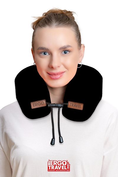 Viscofoam LUX Visco XL Orthopedic Travel Pillow - Black
