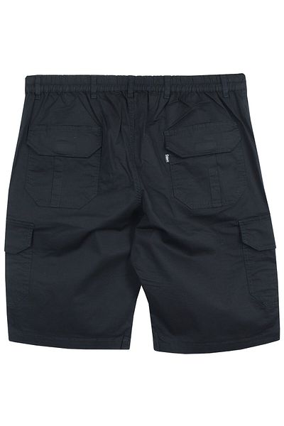 marufshop Men's Plus Size Black Gabardine Shorts - 115-185 Kilo Cargo Pocket