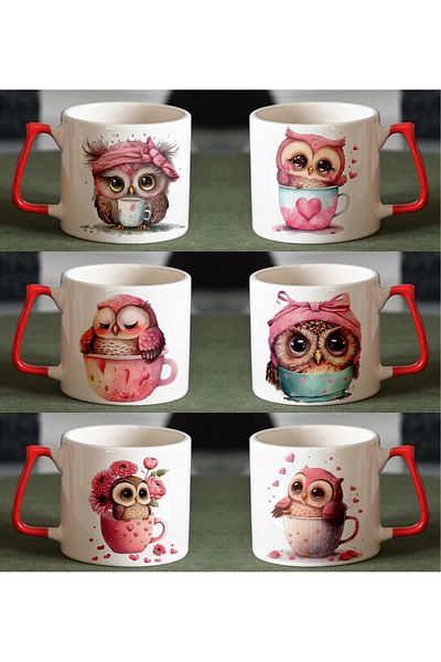 GünayStore Luxury ESPresso Coffee Cup - Set of 6 with Motto Design