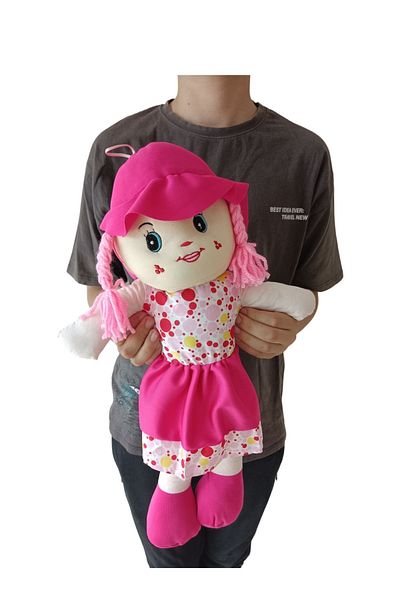 Nostalji Kutusu 50 cm Pink Haired Dressed Baby Girl Toy Sleeping Companion