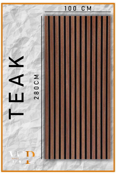 WALL PROFİLES Duvar Paneli 100x280 Cm Mdf Ahşap Akustik 3mm Keçe & 8mm Mdflam...
