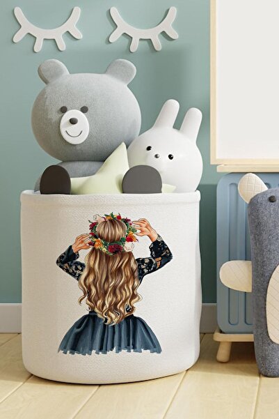 dekomingo سلة ألعاب بيضاء متوجة للفتيات الشبح