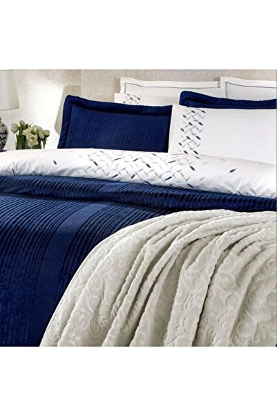 Taç TAÇ SİRİUS NAKIŞLI ÇEYİZ SETİ LACİVERT- YORGAN VE 2 ADET YASTIK HEDİYELİ