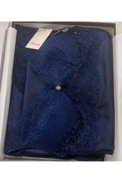 Carmella ROCHIE DE MATINE SATINAT DE 6 PIESE SET DE Pijamale DE NOAPTE SET DE Zestre Mireasa