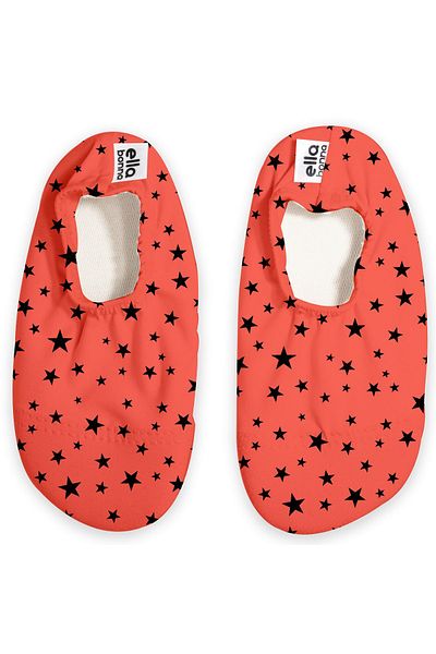 Ella Bonna Non-Slip Sole Unisex Baby Kids Sea Shoes Pool Shoes Black Stars