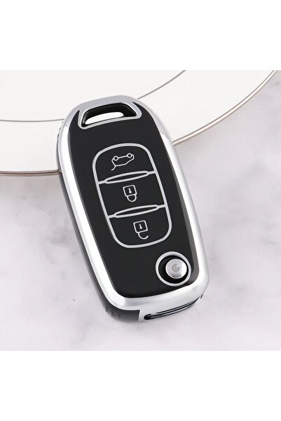 Alazpay Husa pentru chei din TPU pentru Renault Megane 4 Clio 5 Kadjar Captur...