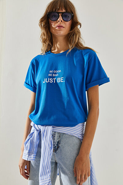 Bianco Lucci Psané dámské tričko z česané bavlny -60251316