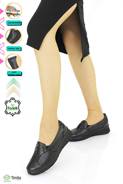 Forelli Kadın Hakiki Deri Ortopedik Bağsız Mevsimlik Ayakkabı F24/CM21311