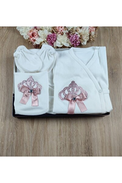 nevrankids Yeni Doğan Lüks Taşlı Fiyonklu Kız Bebek 5 li Hastane Çıkışı Zıbın...