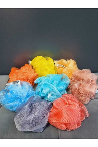 Lider MAGNESİA 8 Colorful Soft Shower Bath Balls - Fiber Color
