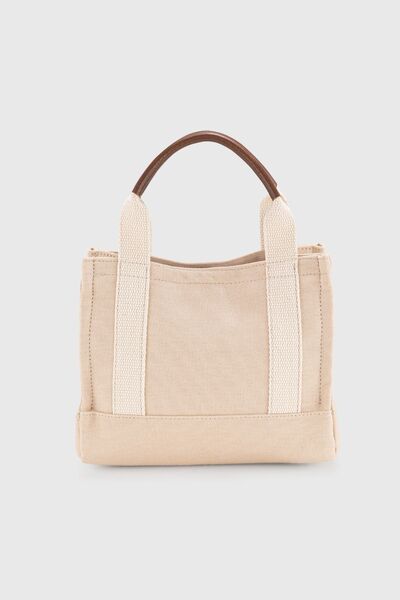Housebags Women's Cream Canvas Tote Bag 232