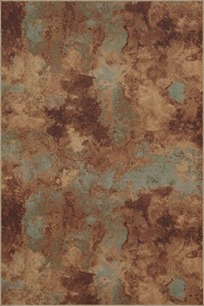 Rugs Modern Halı Kahve Tonlarında Bulanık Desenli Dokuma Taban ve Yıkanabilir...