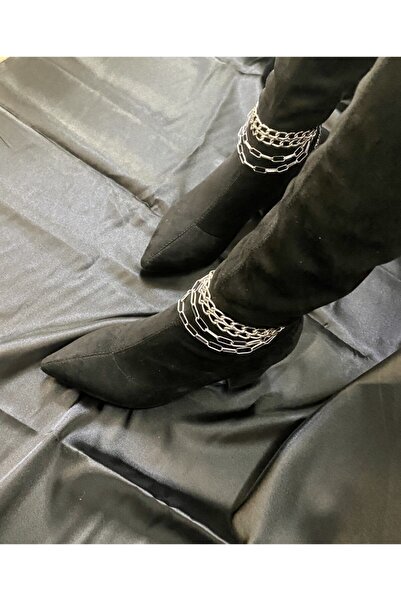 Maiden design Gümüş Renk Zincirli Ayakkabı Çizme Ayak Aksesuarı