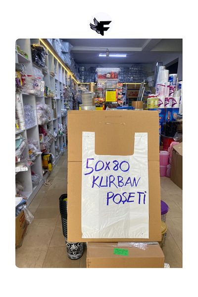 FİGANLAR 50x80 Jumbo Size Sacrifice Bag - 40-50 kg Carrying Capacity, Unscented 5 Pieces
