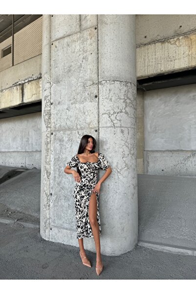 Ekim Store Φόρεμα με κορδόνια με σχέδιο ντραπέ