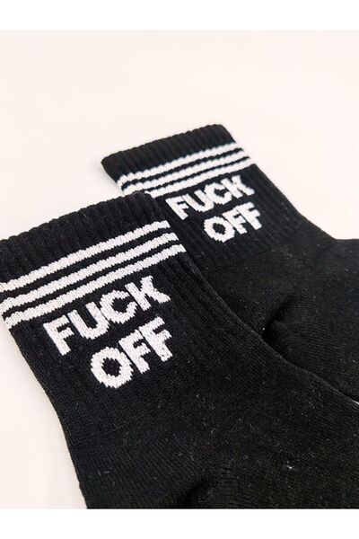 Shuttle Park Унисекс модни комикси Fck Off Written College Socks