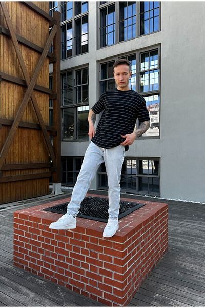 corfixman Boyfriend Ice Blue Trousers
