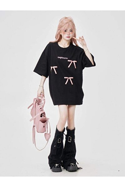 Touz Moda Μπλουζάκι με στάμπα με κορδέλα