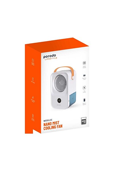 porodo Lifestyle Su ve Buz Nano Mist Soğutma Fanı -Cooling Fan