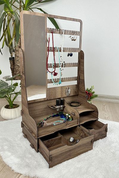 tasarx JEWELRY ORGANIZER MAKE-UP MIRROR JEWELRY ORGANIZER
